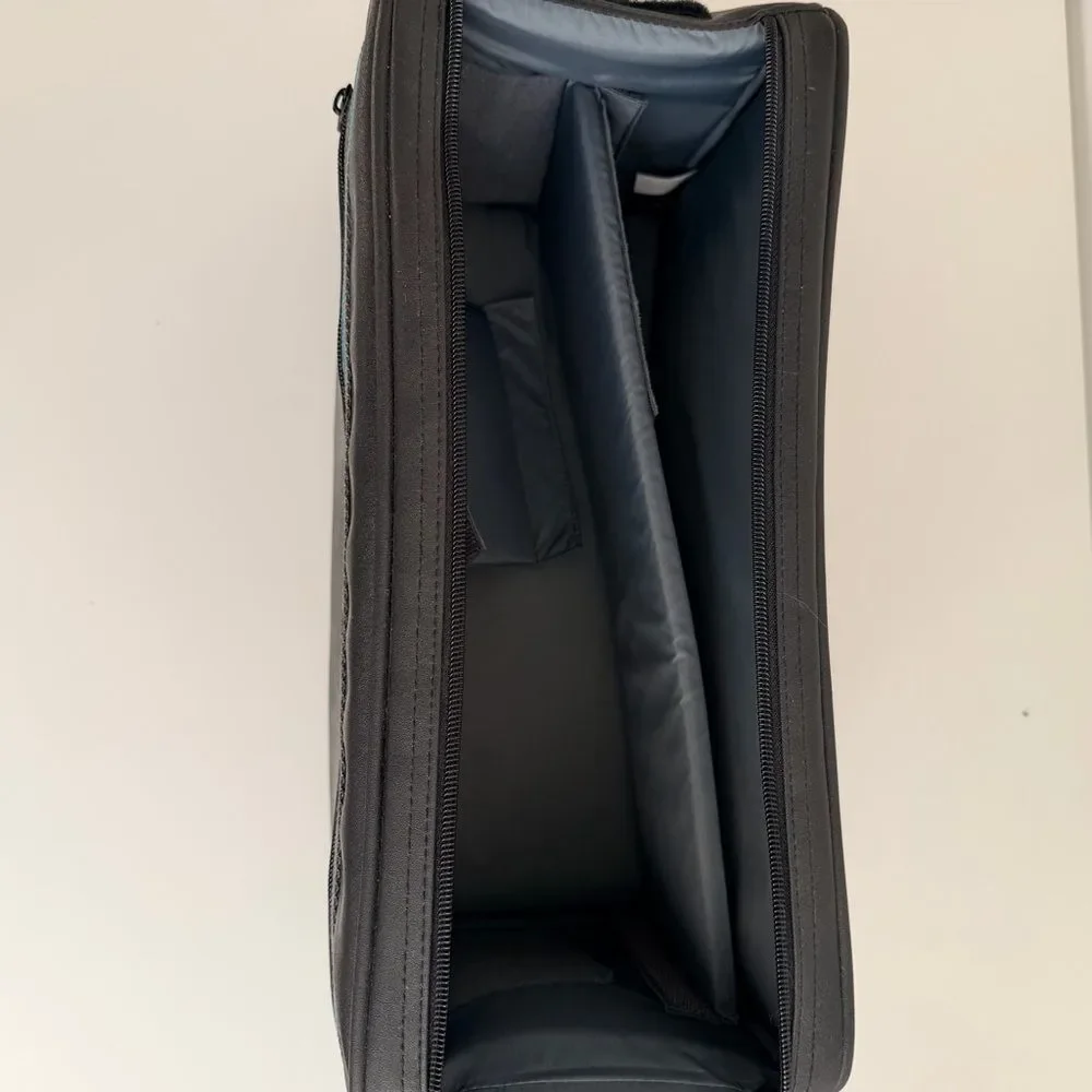 Vintage Camera Bag Black Camcorder Case Travel Storage Padded Dividers Retr